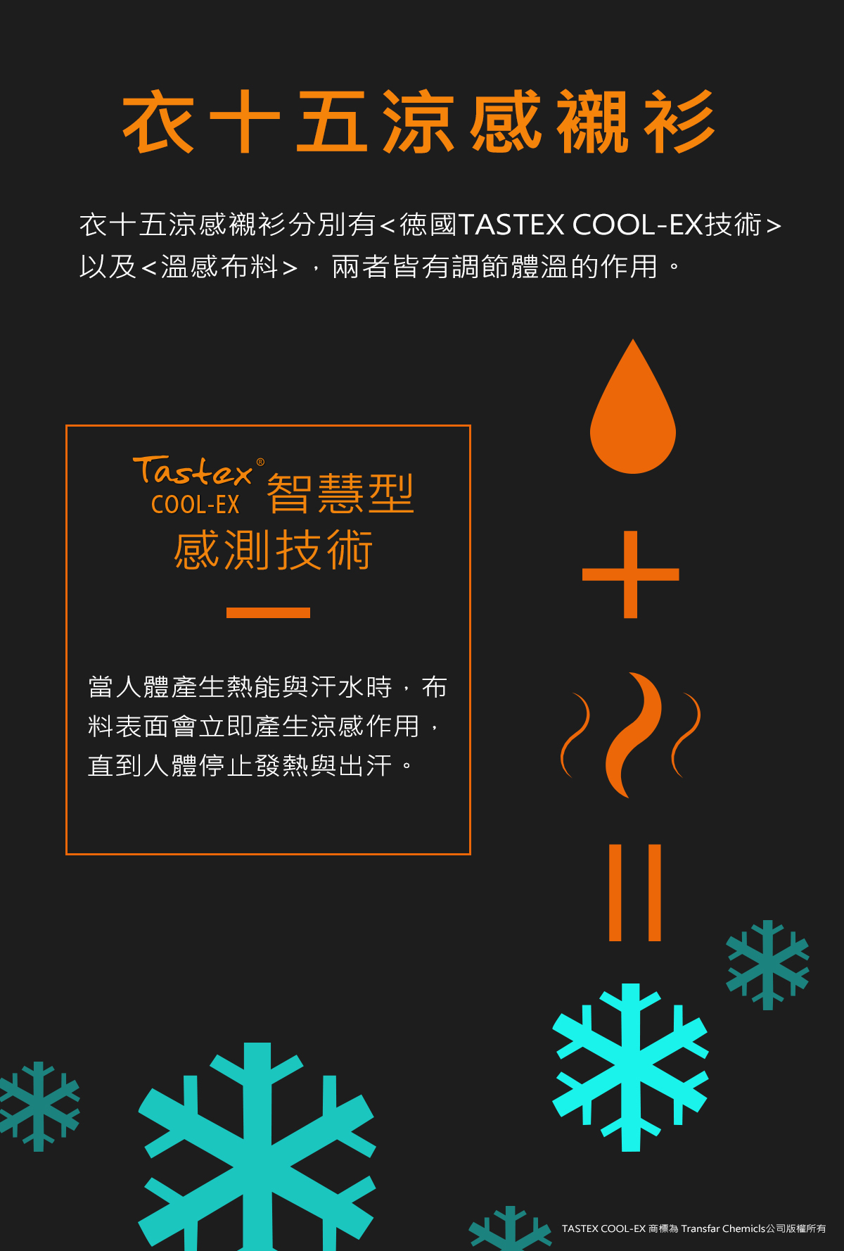 涼感上班襯衫的涼感機能說明