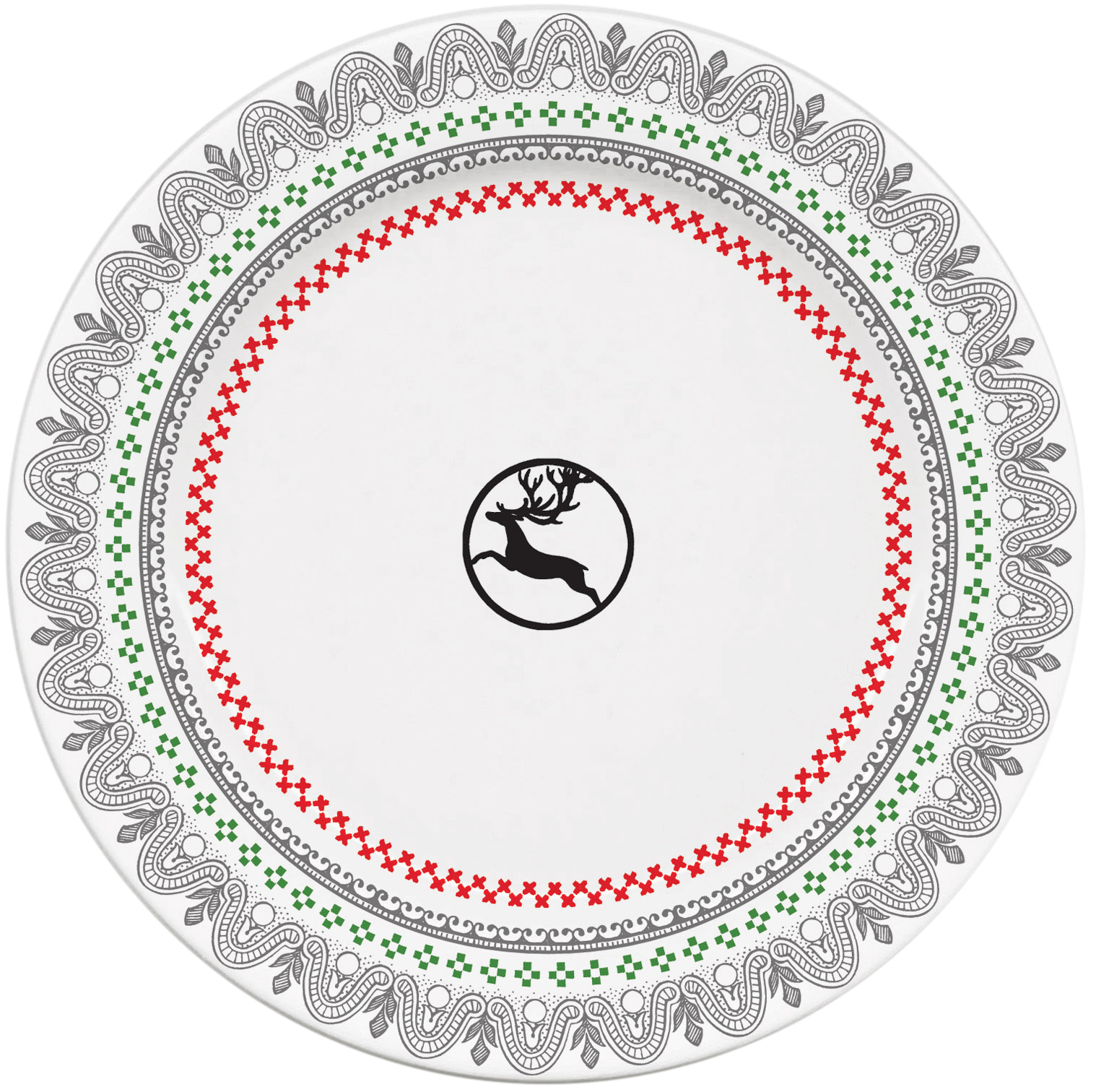 Set of 2 Coasters - Reindeer Pattern