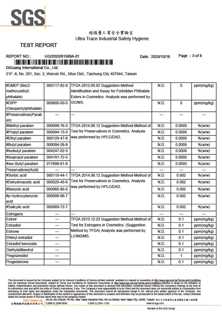 SGS Test Report No.2 p3-4