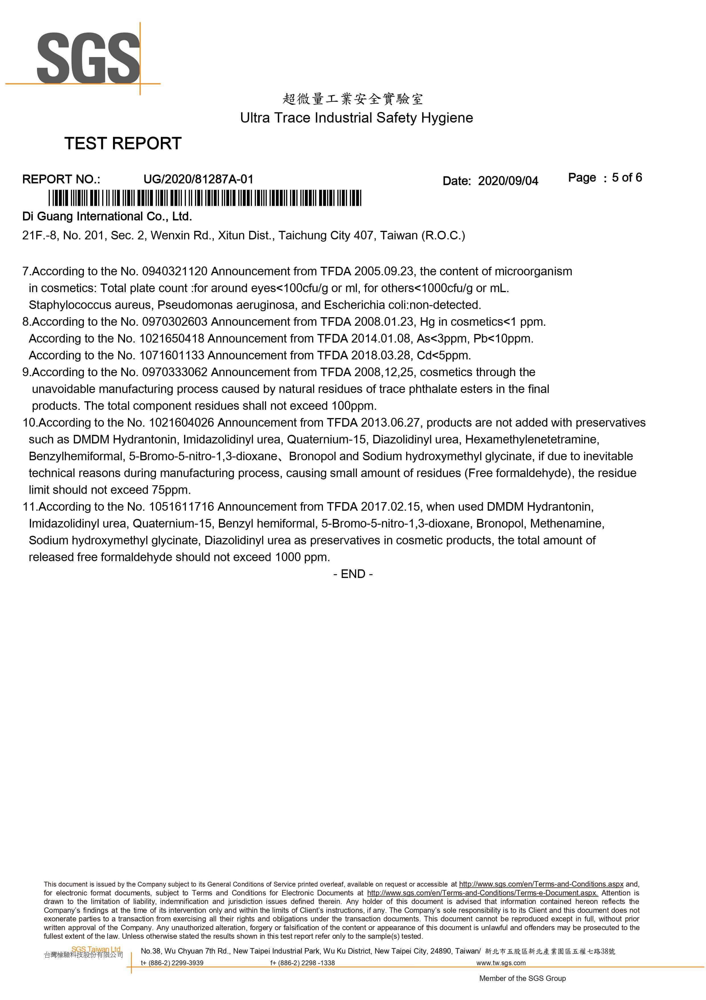 SGS Test Report No.1 p5-5