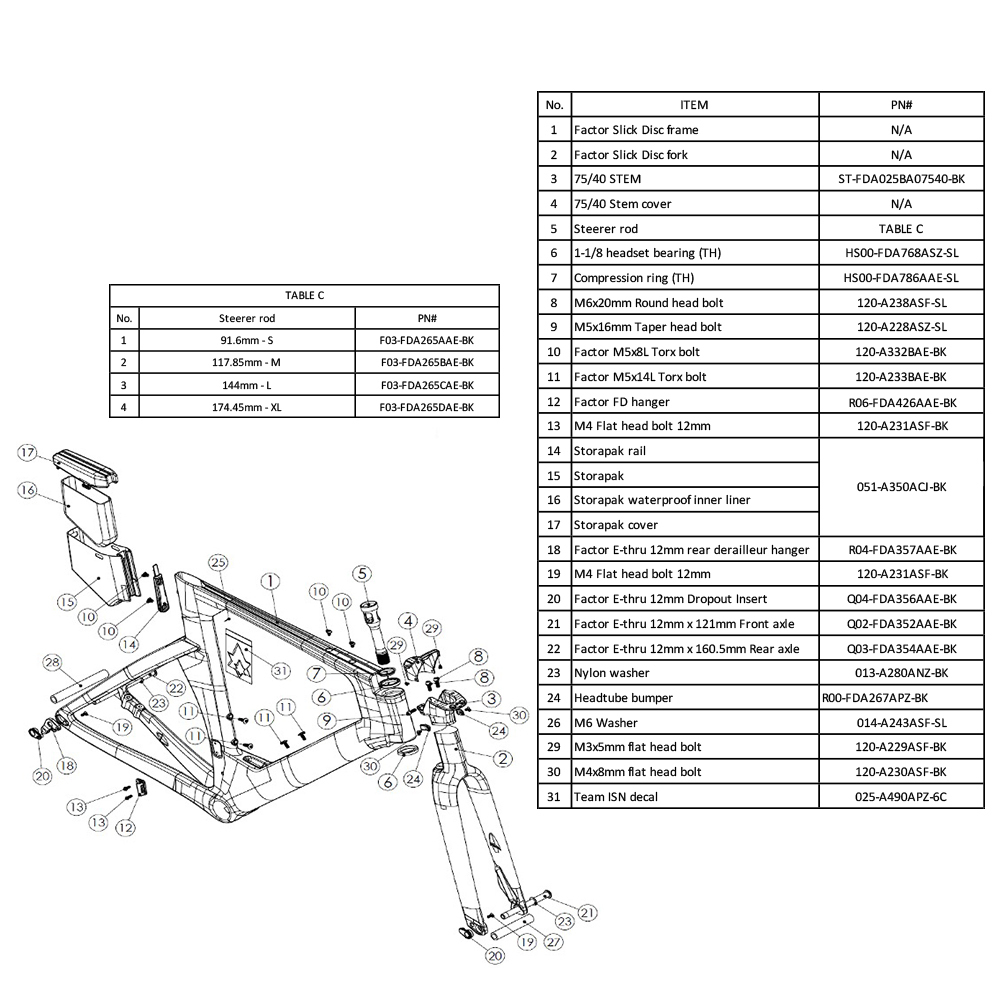Factor Parts Slick Armrest Plates Short #R00-FDA269BAE-BK