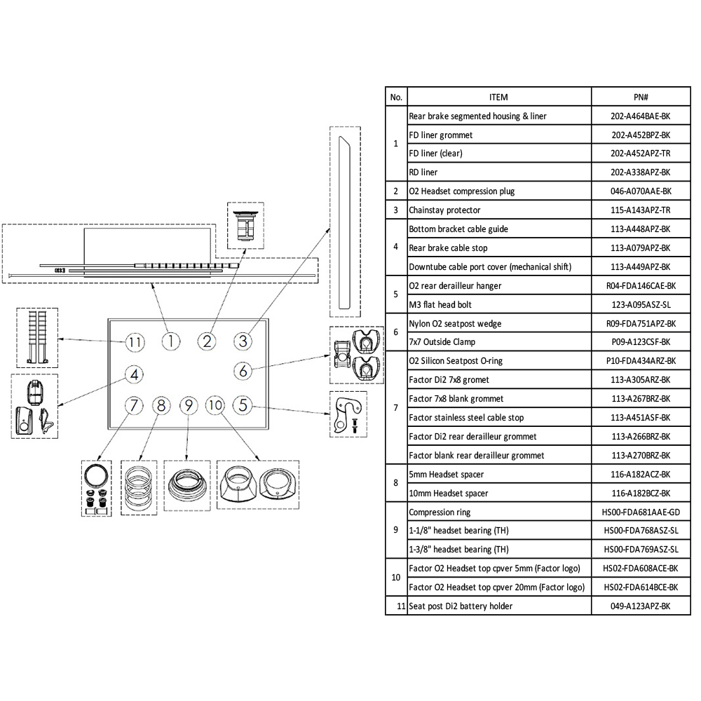 Factor Parts Compression Ring Gold #HS00-FDA681AAE-GD
