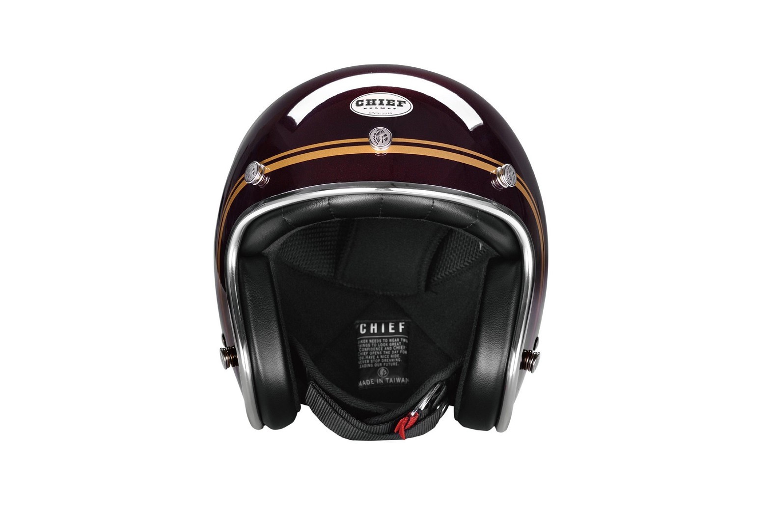 CHIEF TICUNA 馬薩拉紅 復古帽 3/4罩