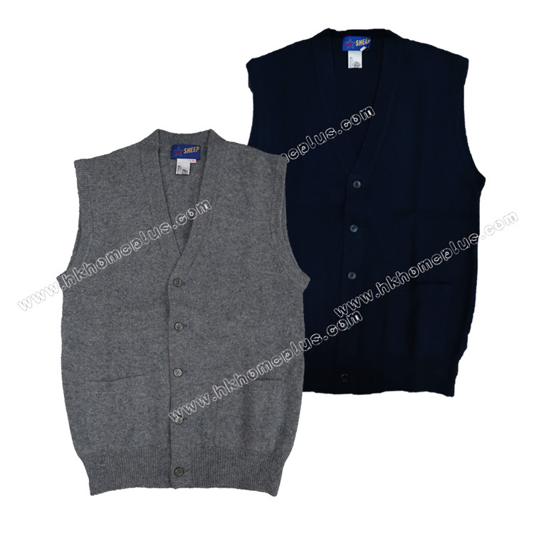 金星羊: 純羊毛開鈕背心 (36-42碼)