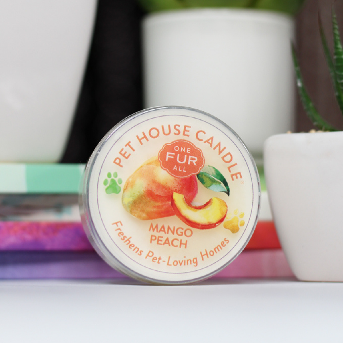 One Fur All - 迷你寵物香薰蠟燭 - 芒果香桃 1.5oz (人寵可用)
