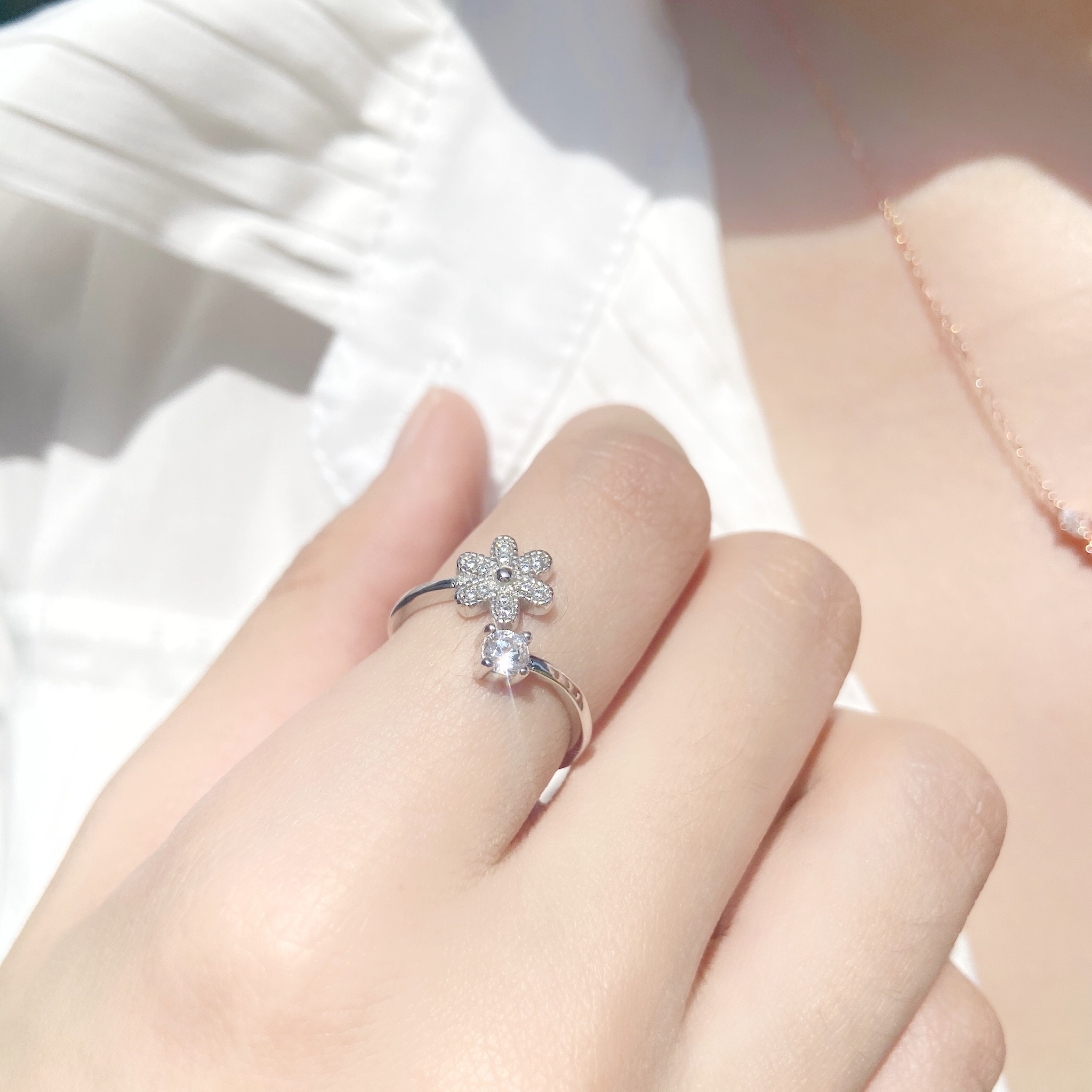 | 925純銀 |  緬梔花戒指 | RI0140 |