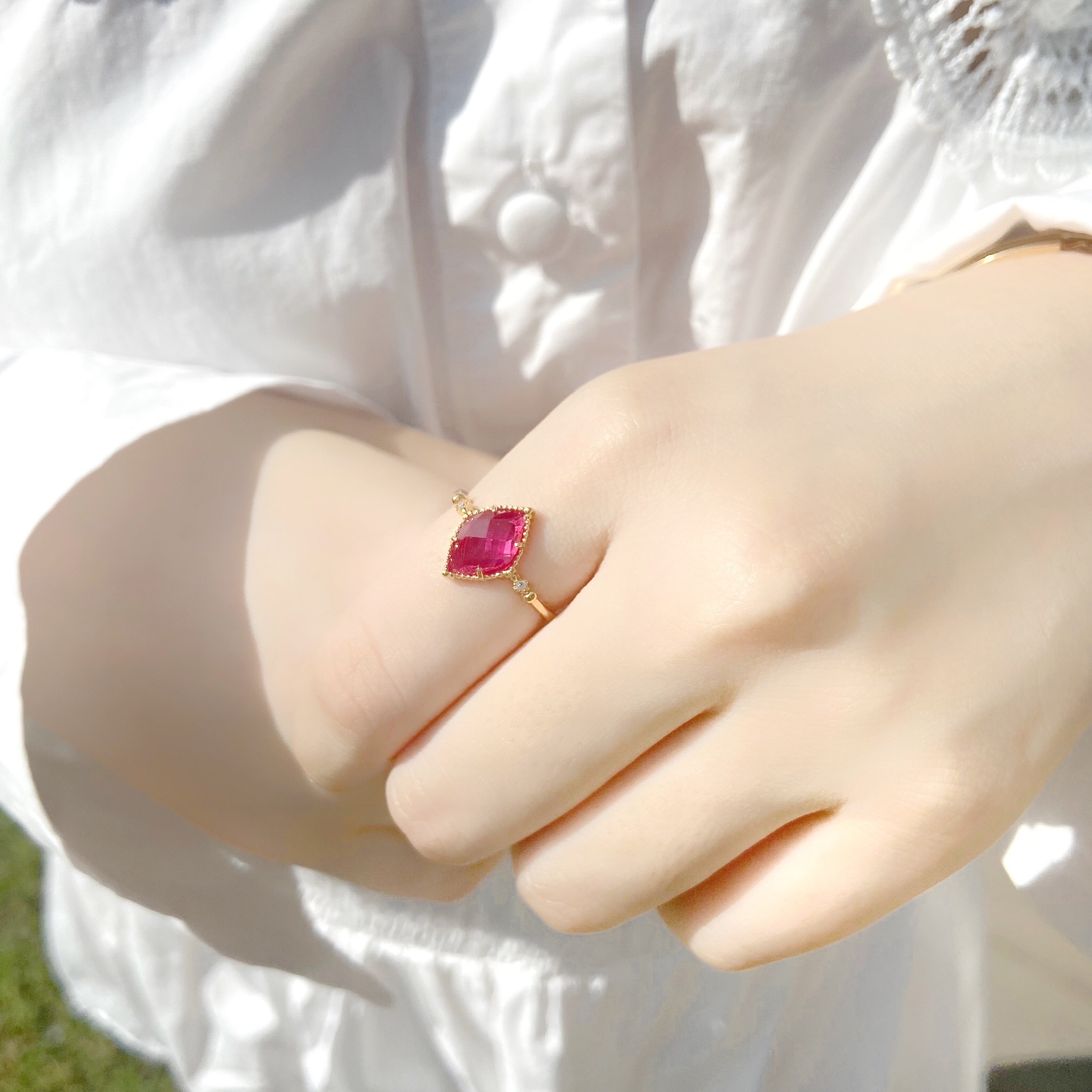 | 925純銀・ 金 |  玫瑰花瓣戒指 | RI0193 |