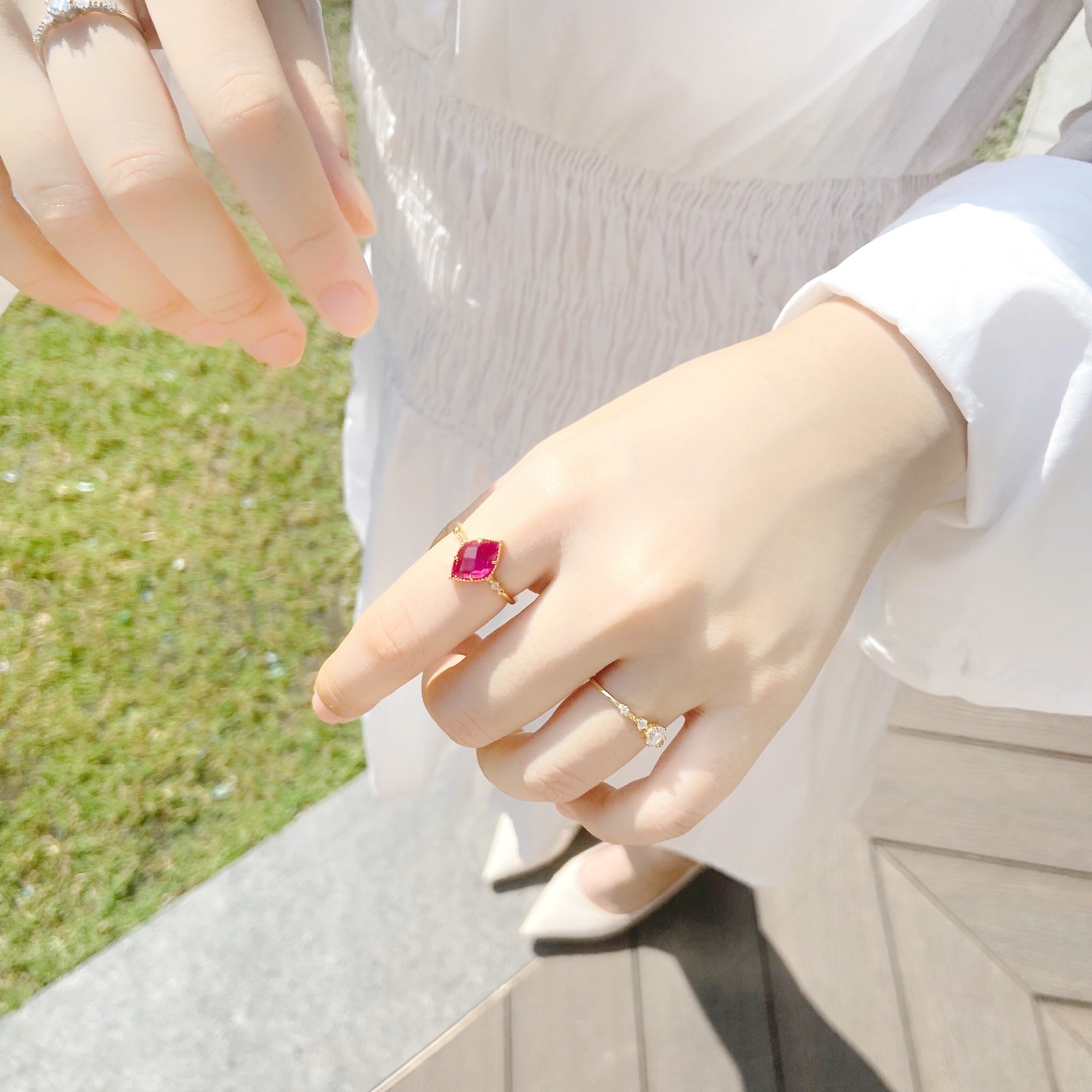 | 925純銀・ 金 |  玫瑰花瓣戒指 | RI0193 |