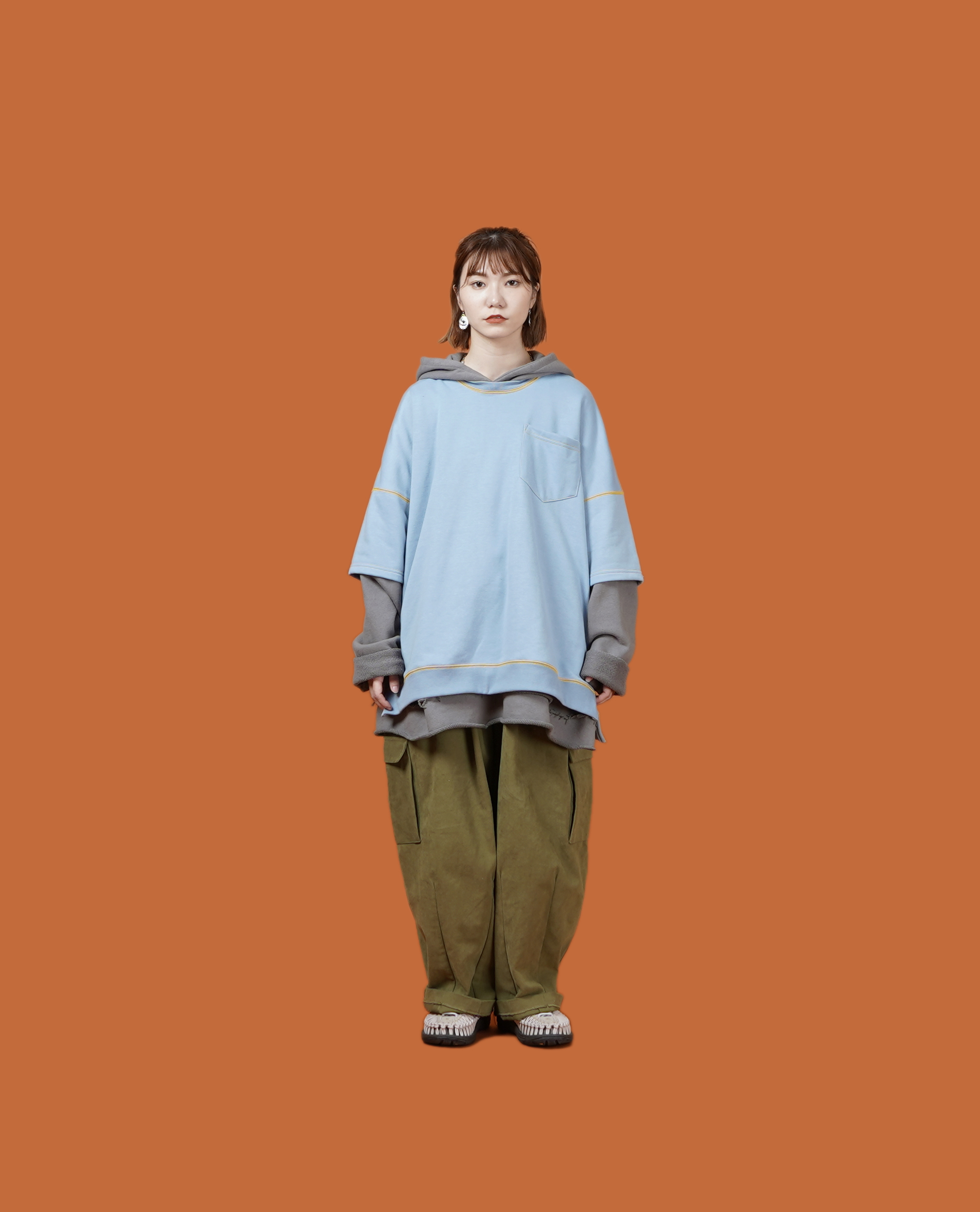 O.POism 歐波医生外車線口袋大學半袖t