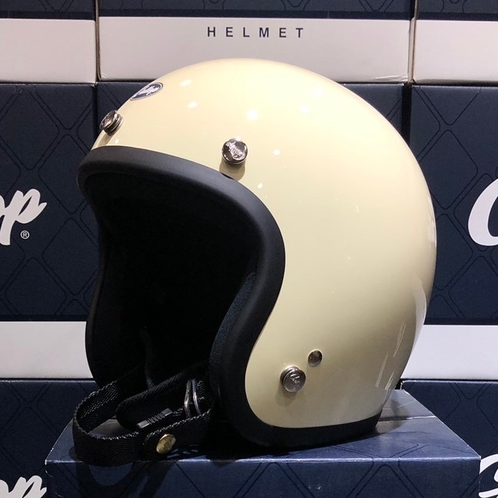 Gallop 復古帽 素色 米白 3/4罩 雙D扣