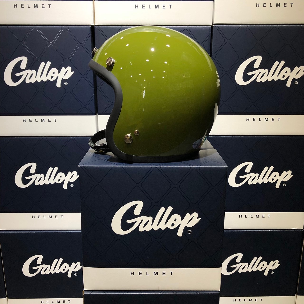 Gallop 復古帽 素色 墨田綠 3/4罩 雙D扣