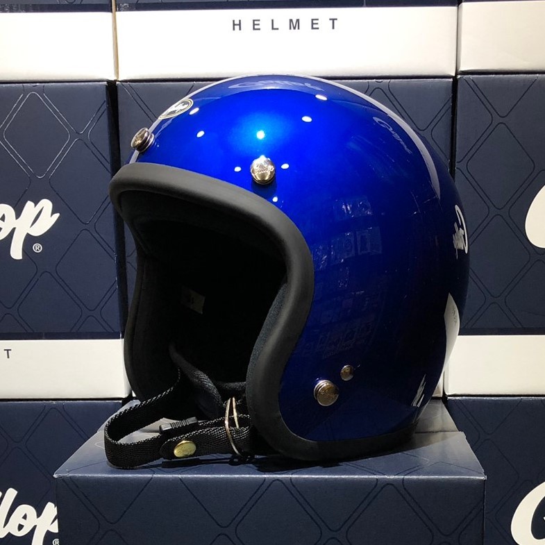 Gallop 復古帽 素色 寶藍 3/4罩 雙D扣