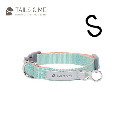 Tails & Me 尼龍頸圈 - 粉橘薄荷  S  ( 寬1.5cm / 頸圍22-30cm )