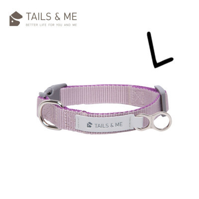 Tails & Me 尼龍頸圈 - 深紫灰紫 L  ( 寬2.5cm / 頸圍36-50cm )