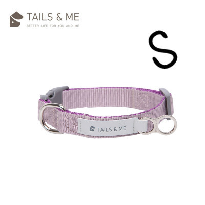 Tails & Me 尼龍頸圈 - 深紫灰紫 S  ( 寬1.5cm / 頸圍22-30cm )