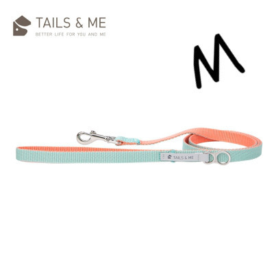 Tails & Me 尼龍拖帶 - 粉橘薄荷 M ( 寬2.0cm / 長100cm / 最高承載25kg )