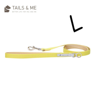 Tails & Me 尼龍拖帶 - 檸黃卡其 L  ( 寬2.5cm / 長100cm / 最高承載50kg )