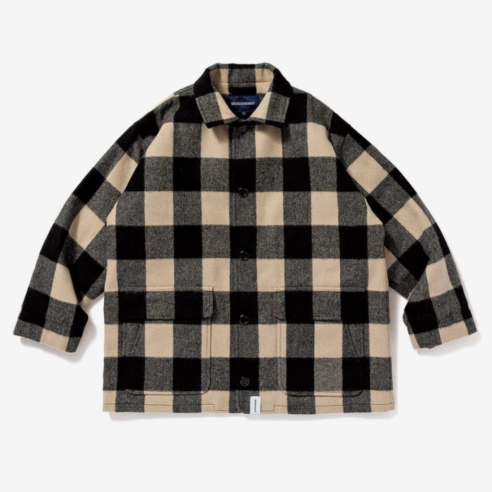 2020AW DESCENDANT RAG MELTON JACKET 格紋 毛呢 鋪棉 外套 現貨