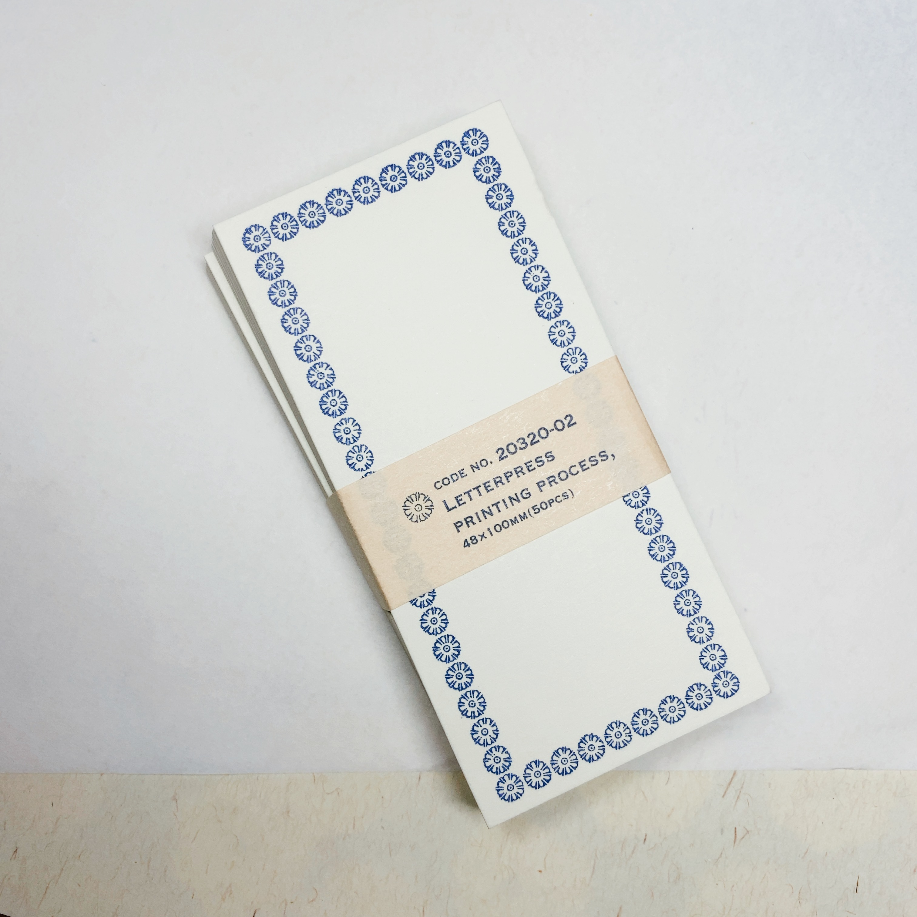 倉敷意匠 凸版印刷 Memo小卡-藍花框