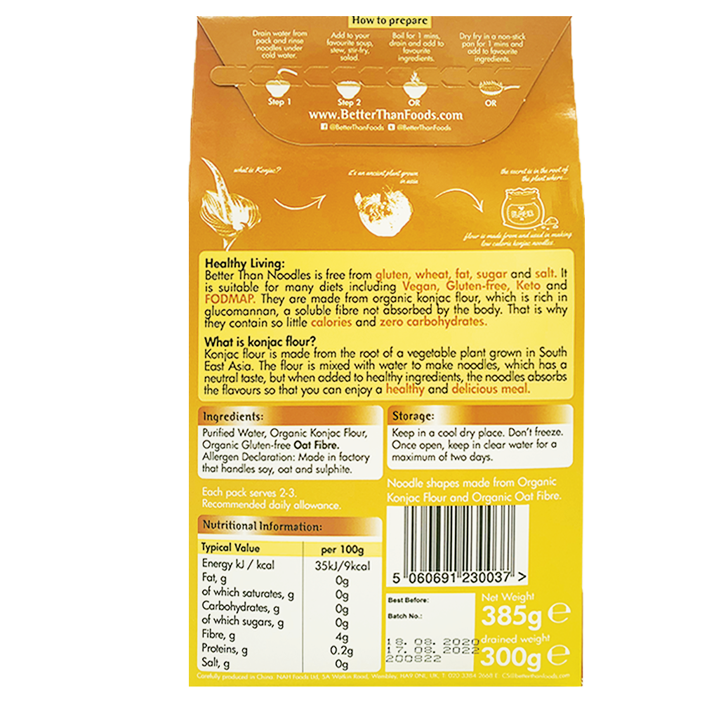 Better than foods - Organic Pasta Konjac Thai Style (385g) (163605)
