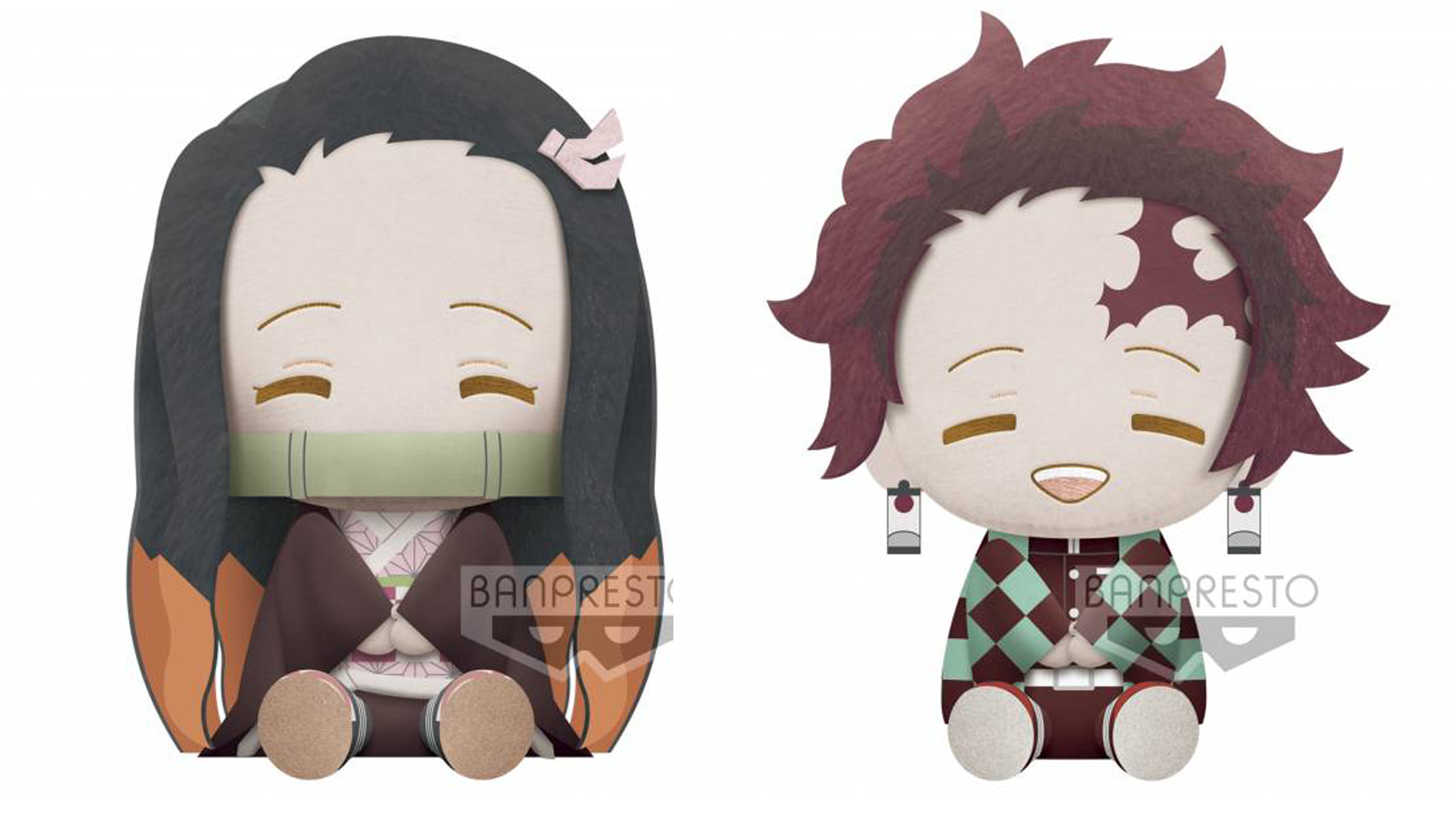 BANPRESTO 代理版 景品 鬼滅之刃 大玩偶 竈門炭治郎 + 竈門禰豆子