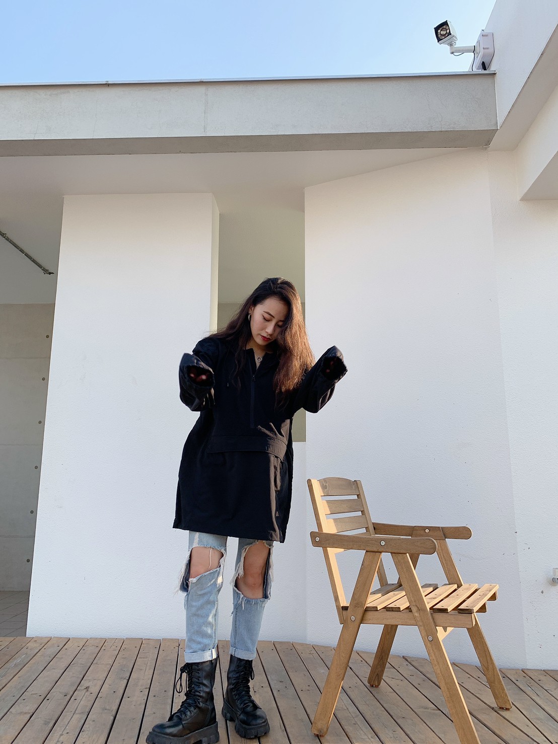 United Athle UA 連帽防風外套/衝鋒衣 黑色 (3721101-002)