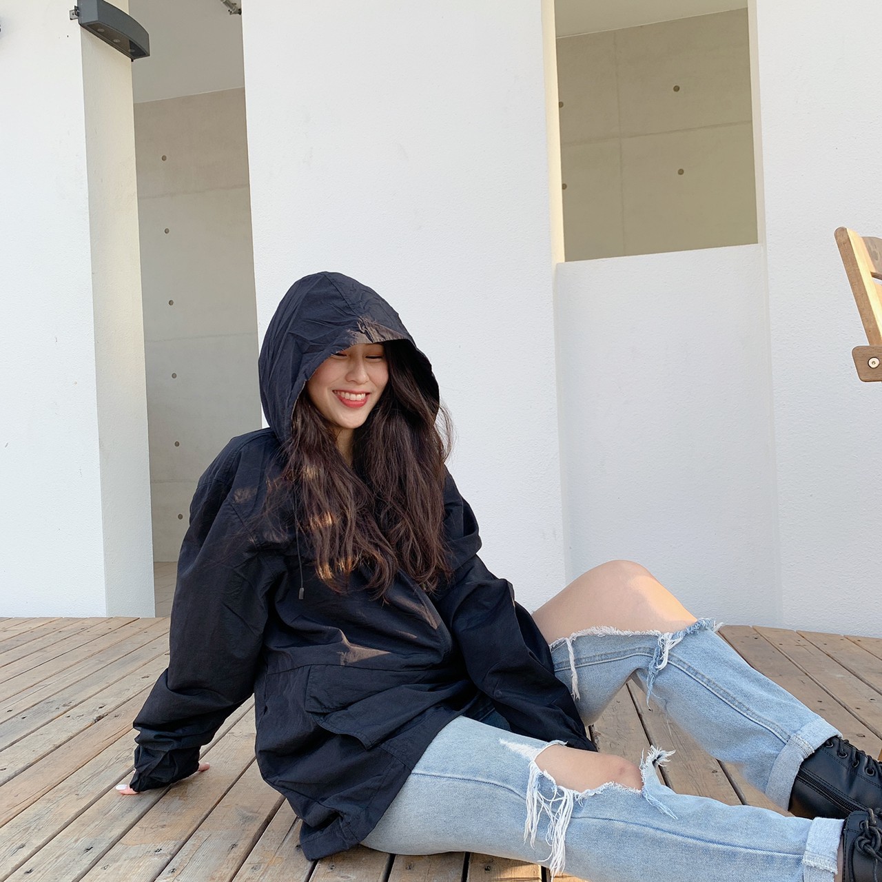 United Athle UA 連帽防風外套/衝鋒衣 黑色 (3721101-002)