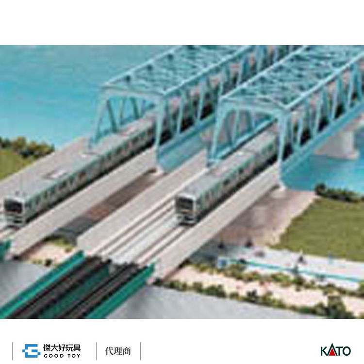 20-436 ユニトラック 複線トラス鉄橋 248mm ライトブルー 4ケ Nゲージ