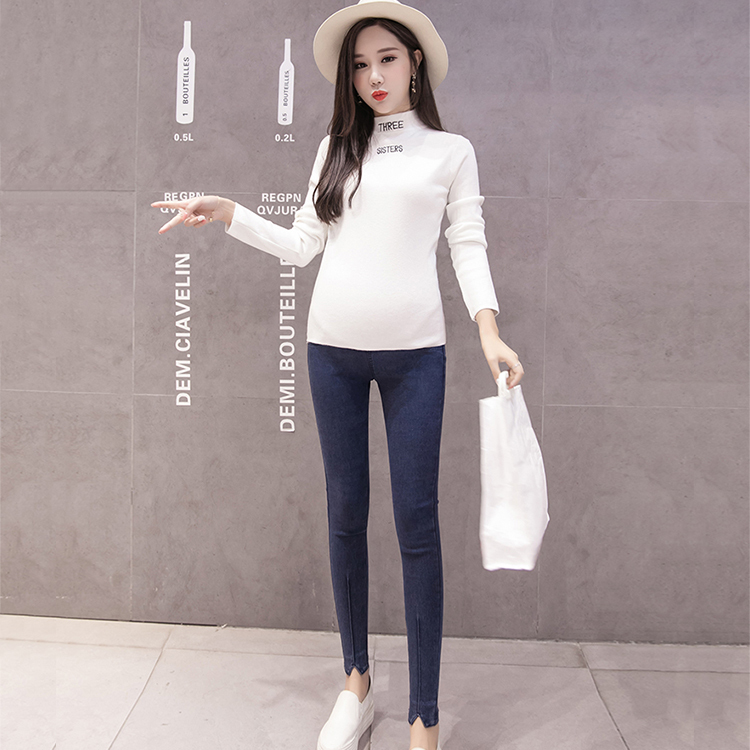 孕婦托腹牛仔褲