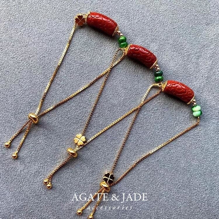 沾喜氣接好運｜南紅回紋手鍊