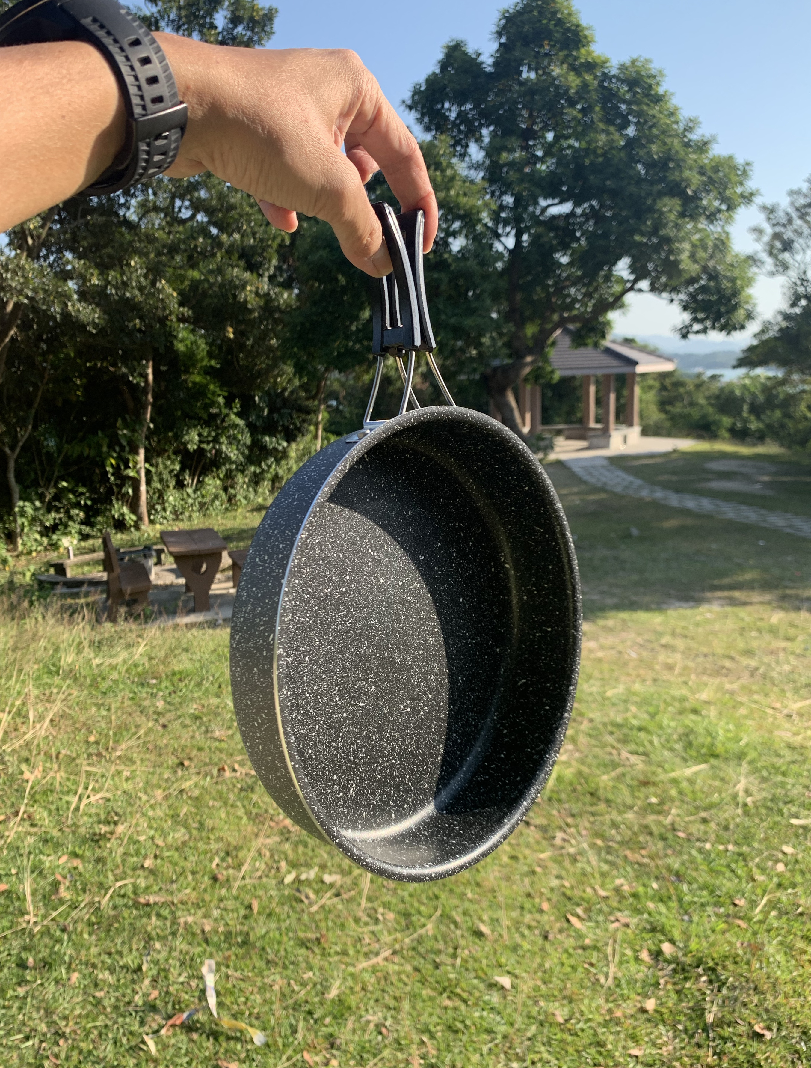 【熱賣】戶外不黏底易潔煎鑊 | 明火爐 | 電磁爐 | 電陶爐 | 一抹乾淨 | 防燙手柄 (逢星期日截單後7-14個工作天發貨)