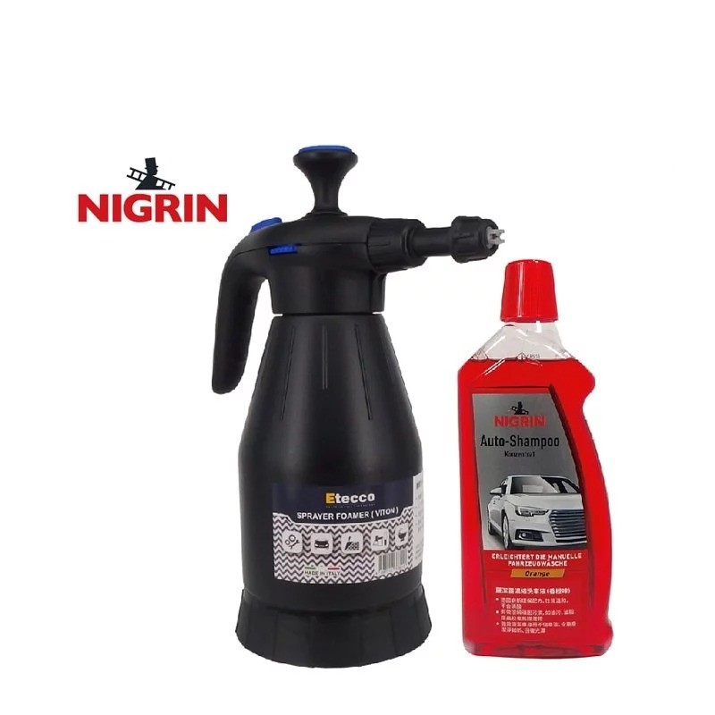 ETECCO意大利泡沫噴壺 + NIGRIN濃縮洗車水套裝, 1000ml