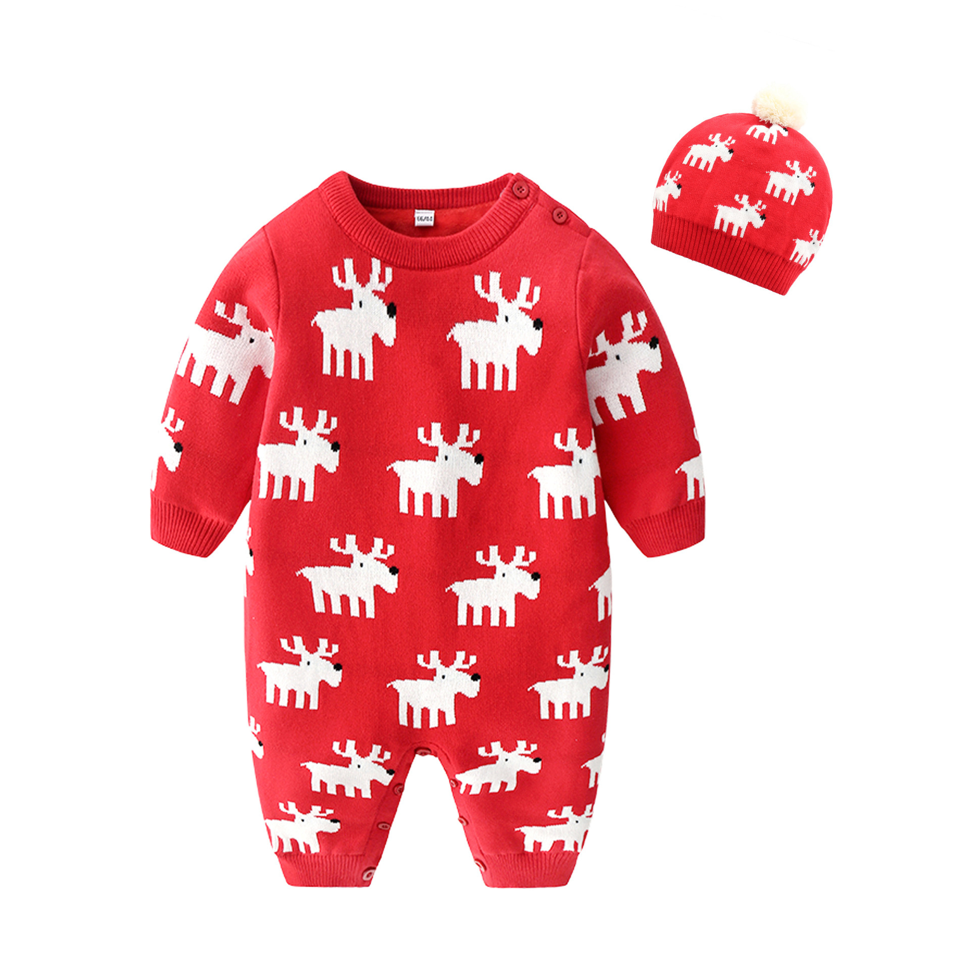 RED RAINDEER ROMPER SET