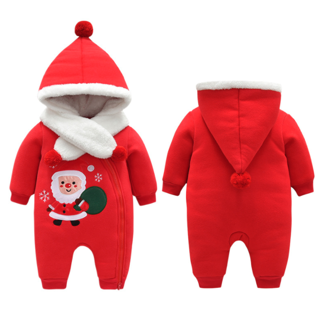 Santa Zipper Romper