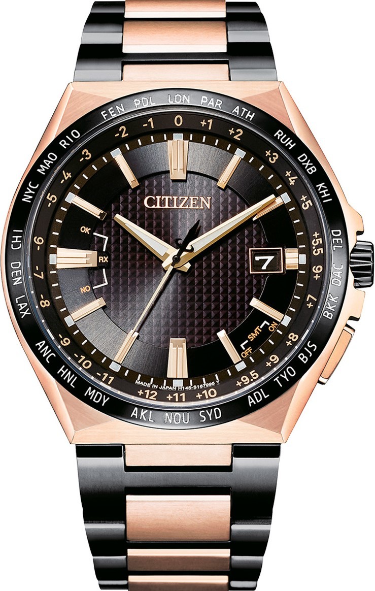 萬年鐘錶 - Citizen 星辰錶   鈦金屬電波計時男錶   CB0215-77E  錶徑42.5MM