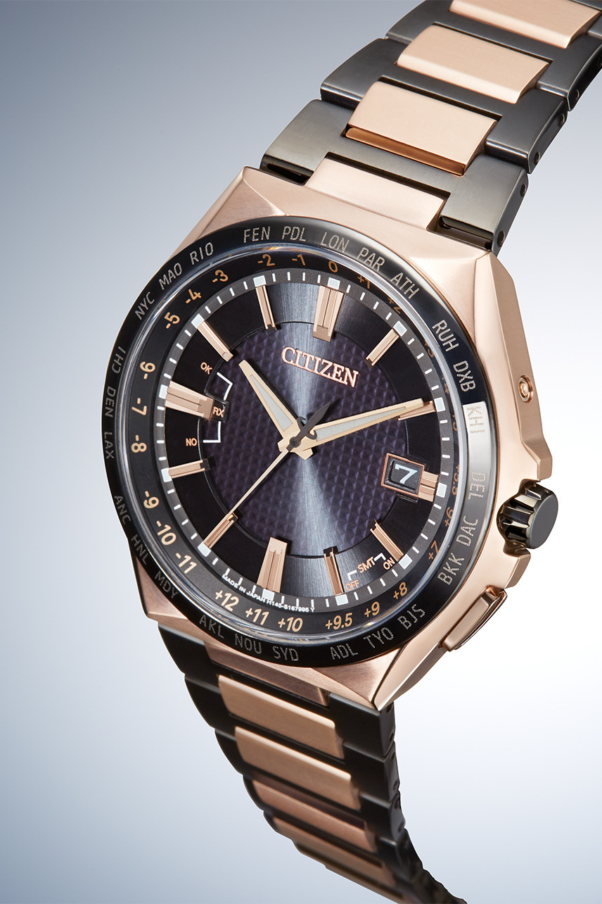 萬年鐘錶 - Citizen 星辰錶   鈦金屬電波計時男錶   CB0215-77E  錶徑42.5MM