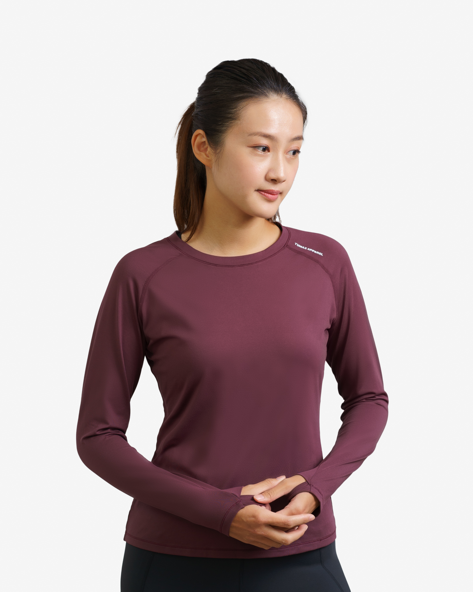 托瑪斯經典女長袖（波特酒紅）