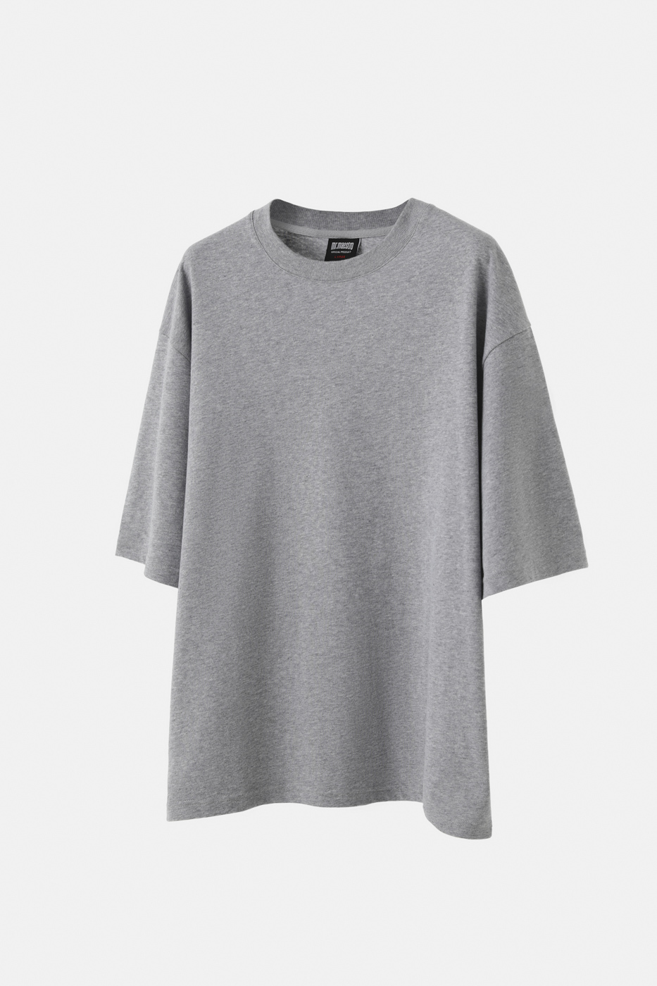 mr.maestro Wide 落肩寬版  - 高磅數純棉素Tee 灰色
