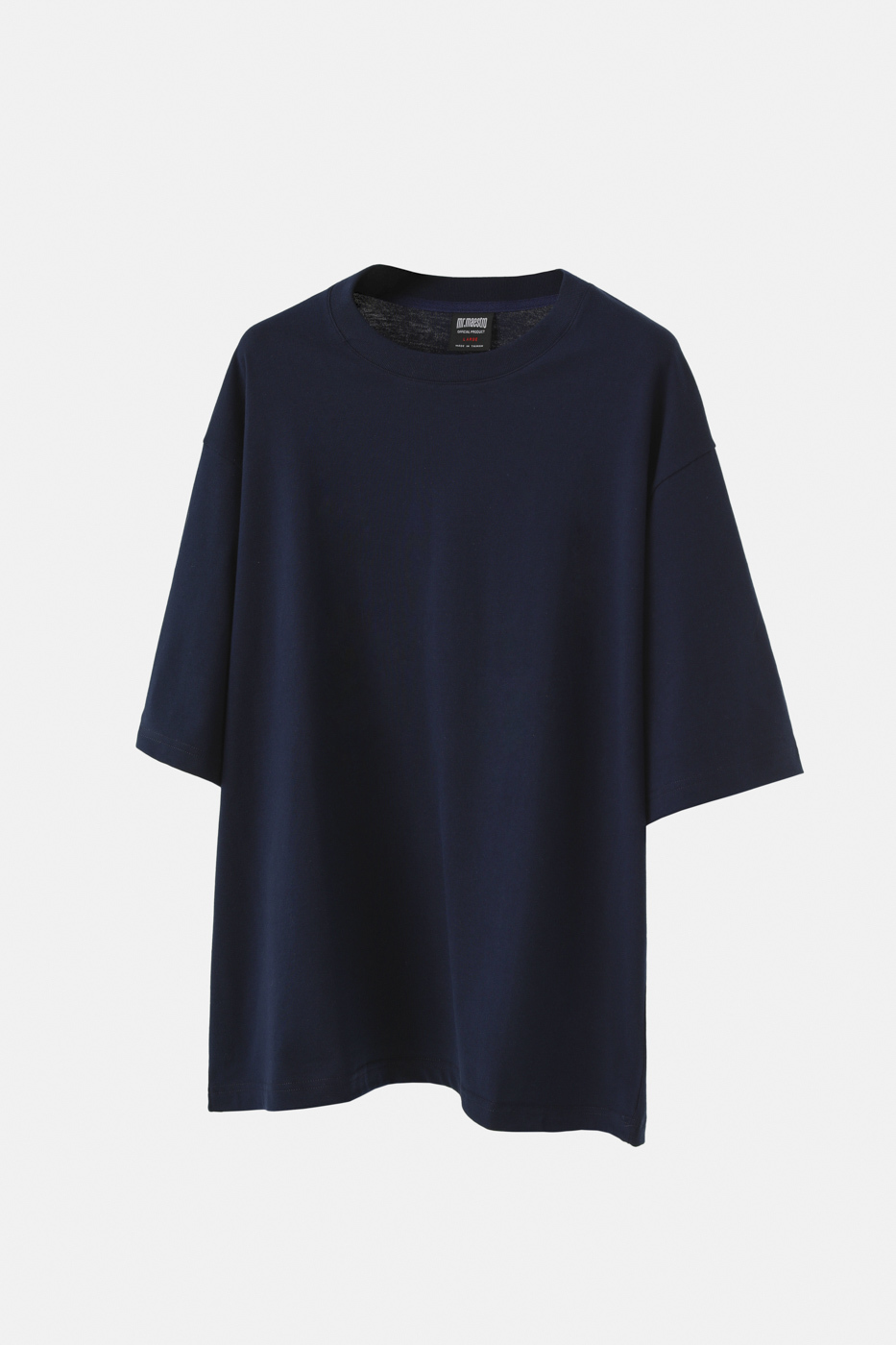 mr.maestro Wide 落肩寬版  - 高磅數純棉素Tee 藏青