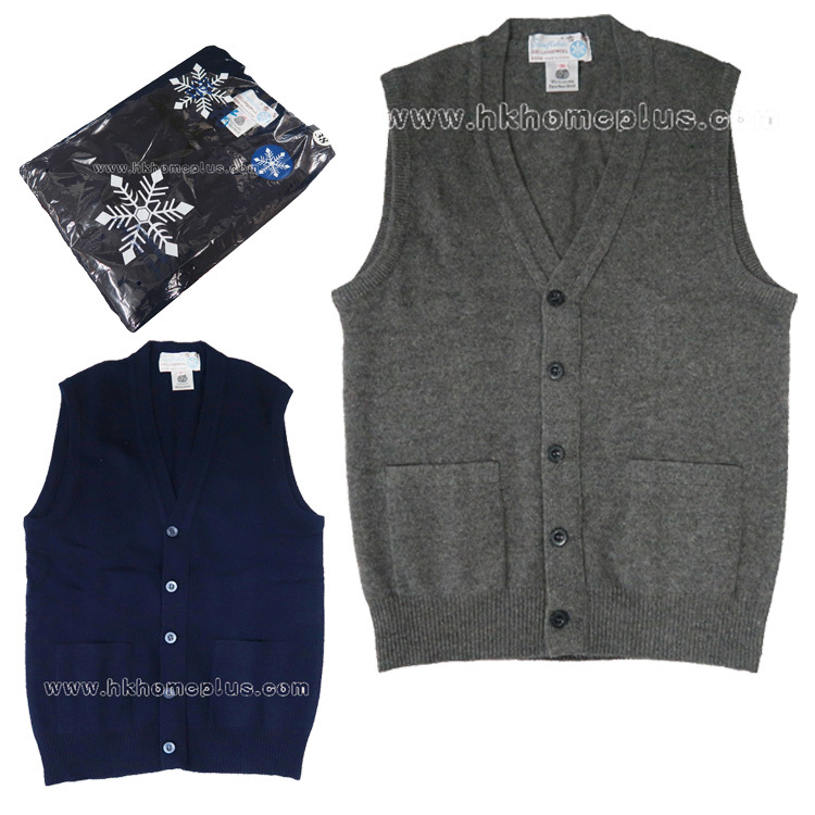 雪花牌: 純羊毛開鈕背心 (36-48碼)