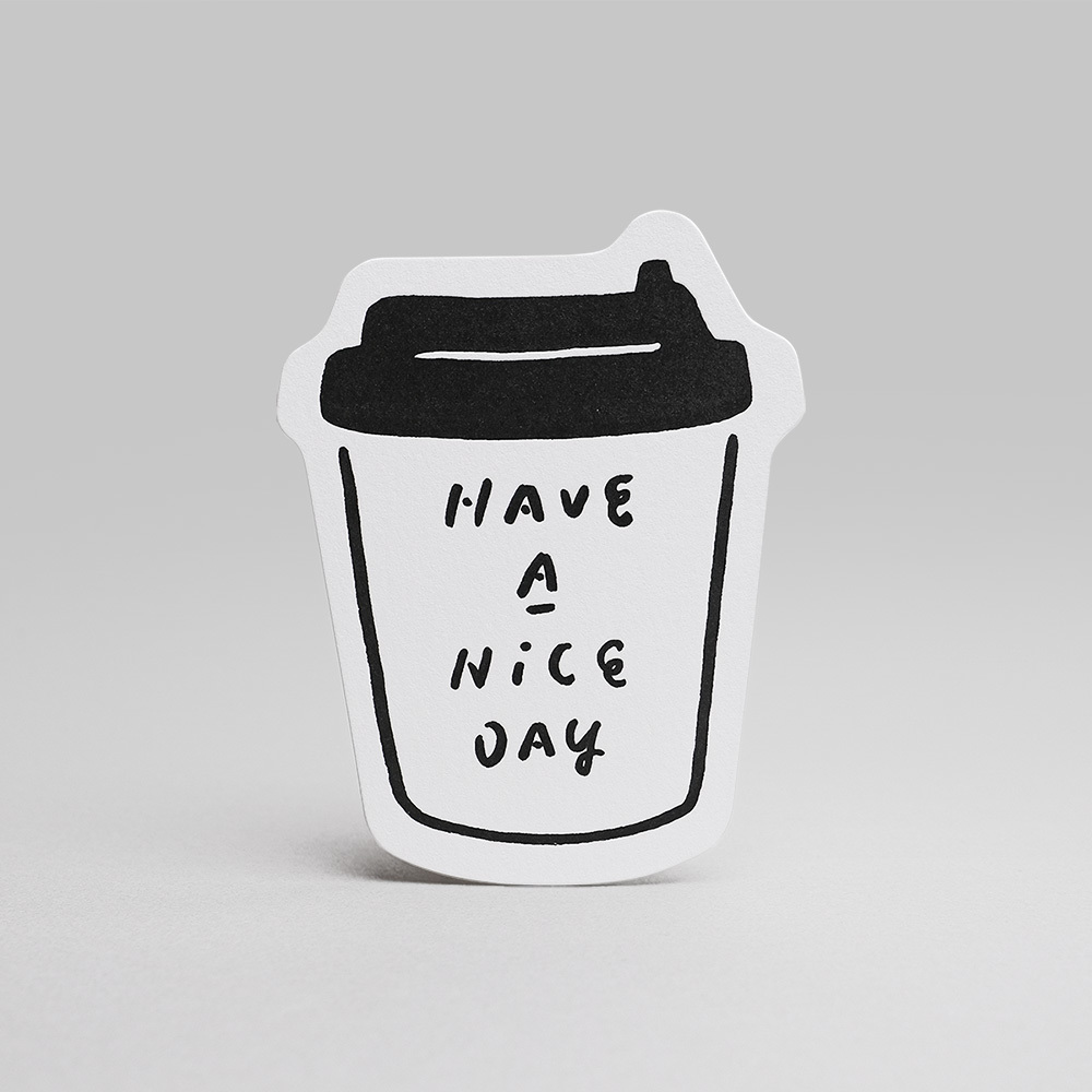 活版造型卡 - 咖啡外帶杯