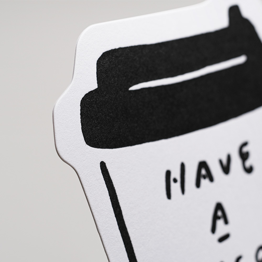 活版造型卡 - 咖啡外帶杯