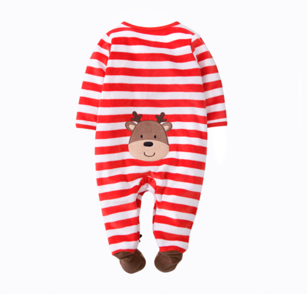 reindeer strip romper