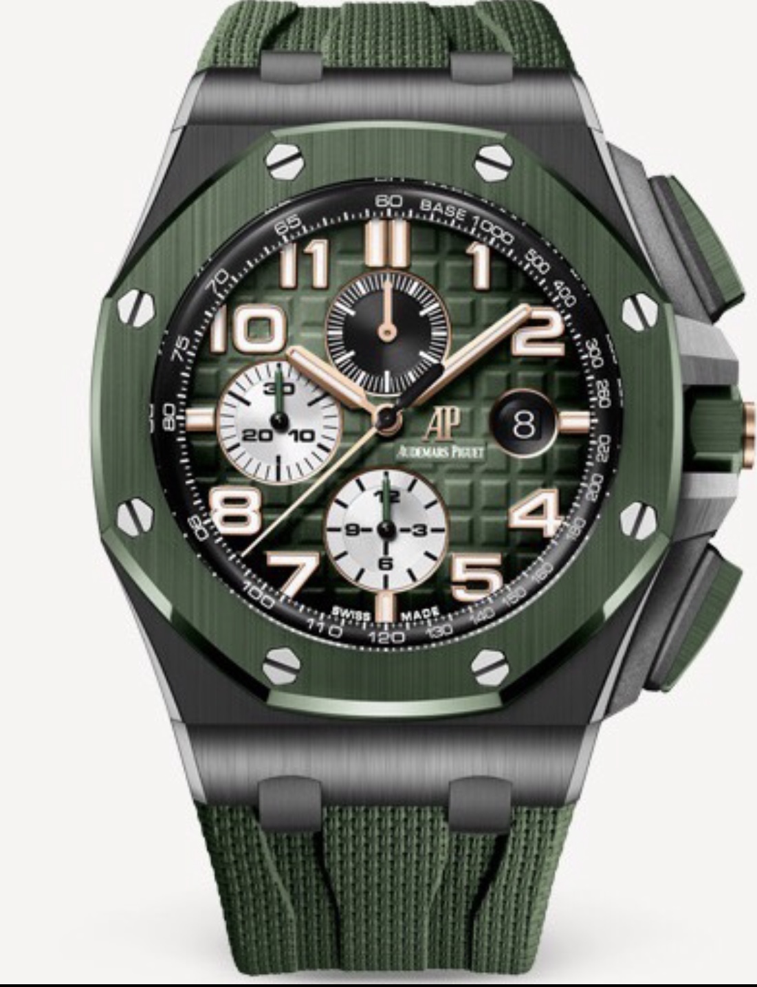 AUDEMARS PIGUET 26405CE GREEN CERAMIC ROYAL OAK OFFSHOR