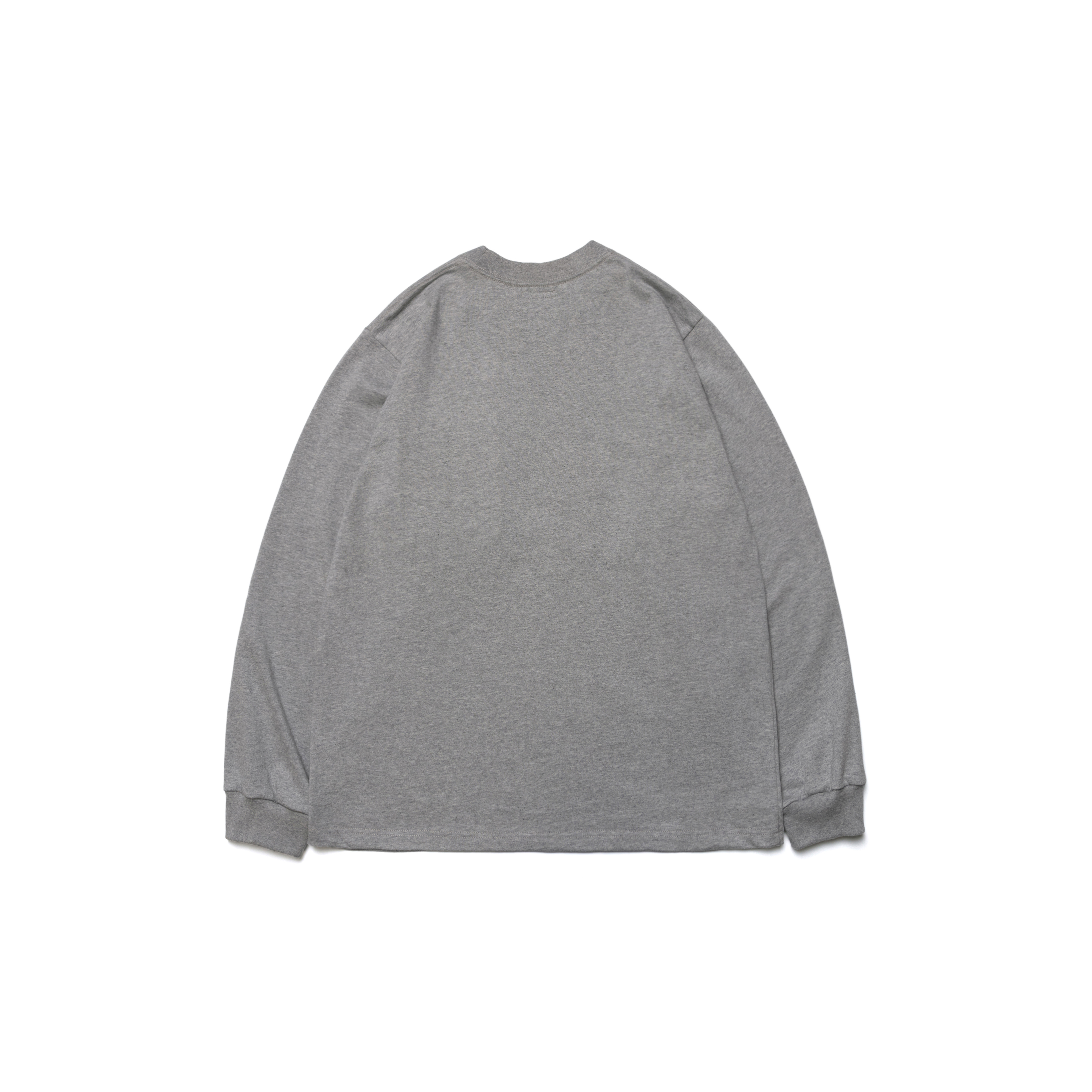 SIMPLE DESIGN - C.T. Long Sleeve Pocket Tee - Heather Gray
