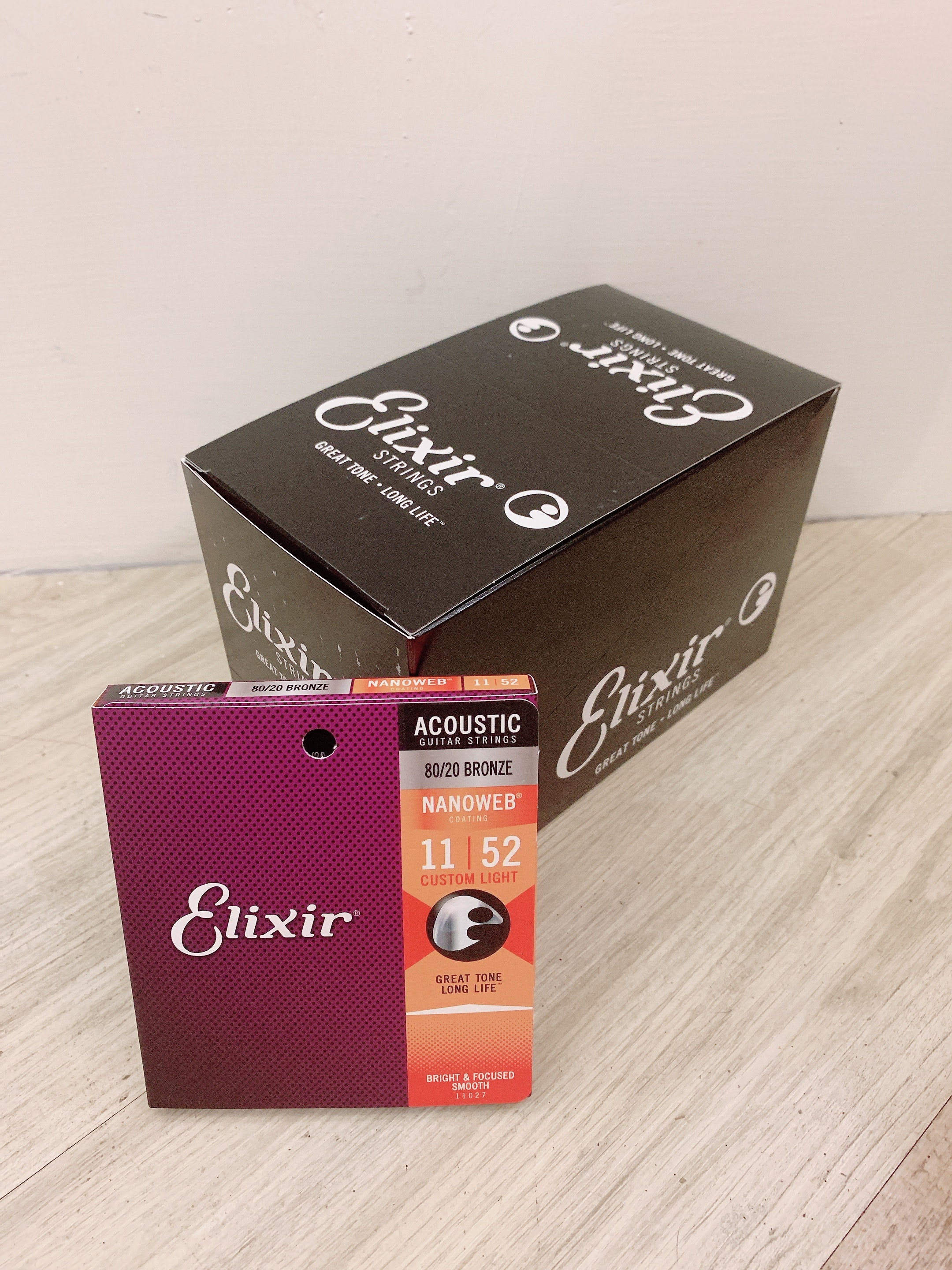 Elixir - Nanoweb 11027 美國包膜吉他弦 011-052 黃銅