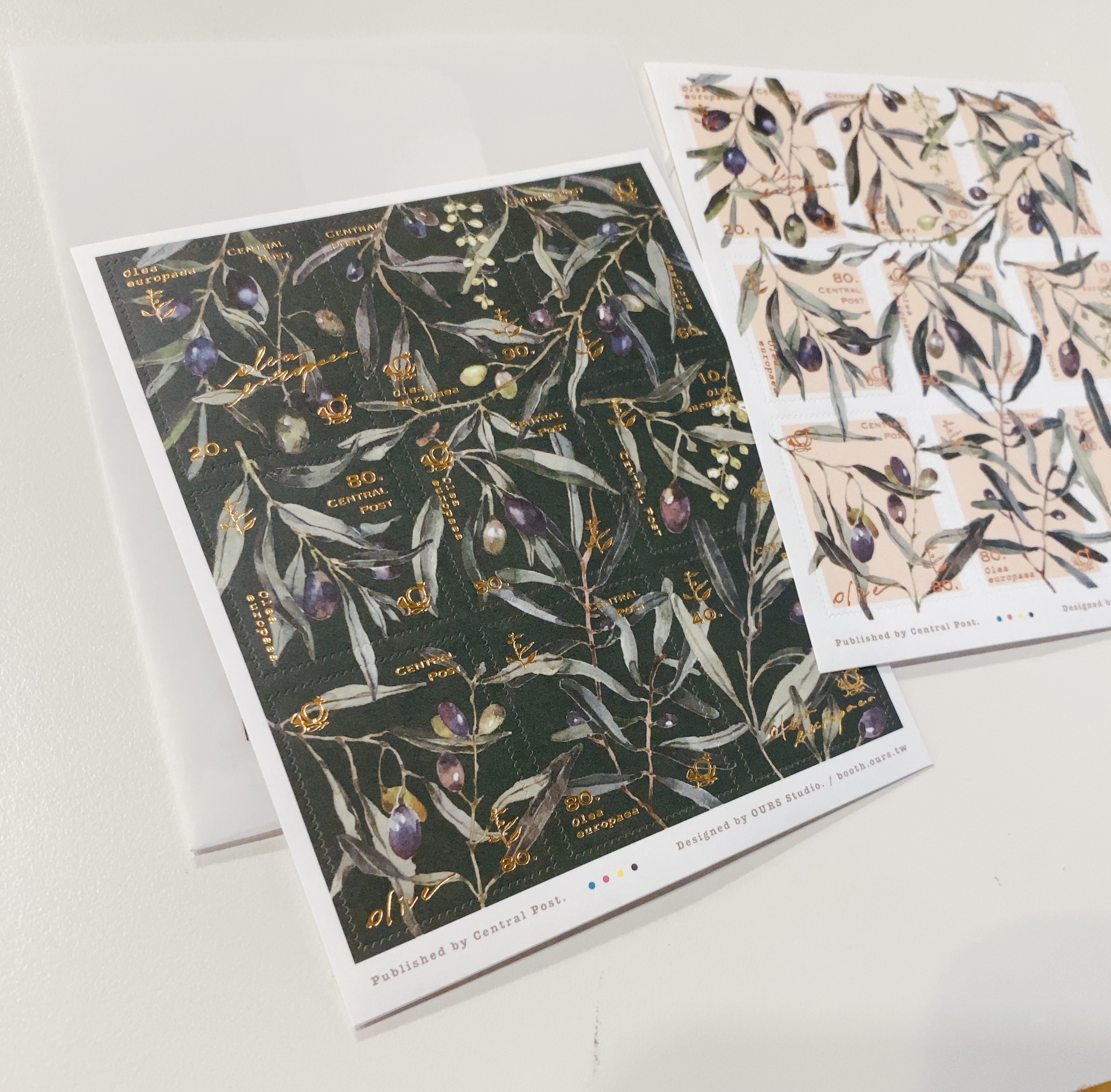 OURS 橄欖枝條  郵票貼紙(2入)