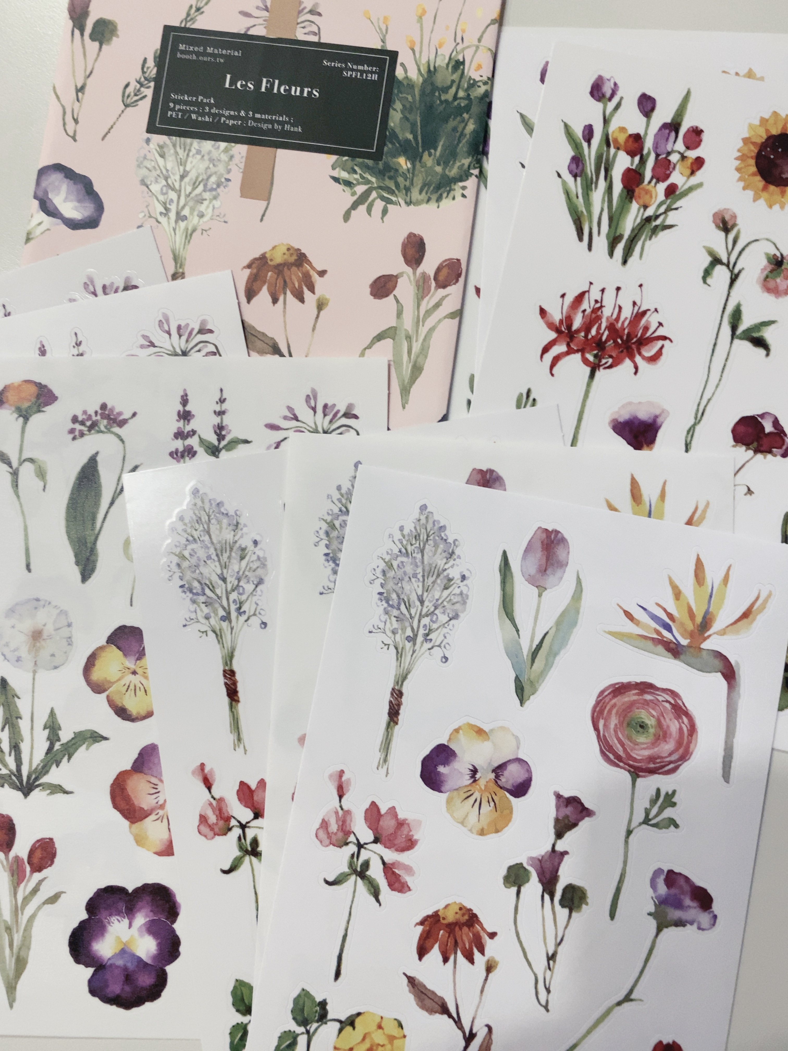 OURS 野花草 貼紙包(9入)