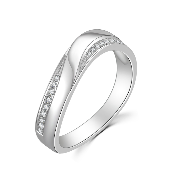 【朱古力】18K 白金鑽石情侶 / 結婚對戒