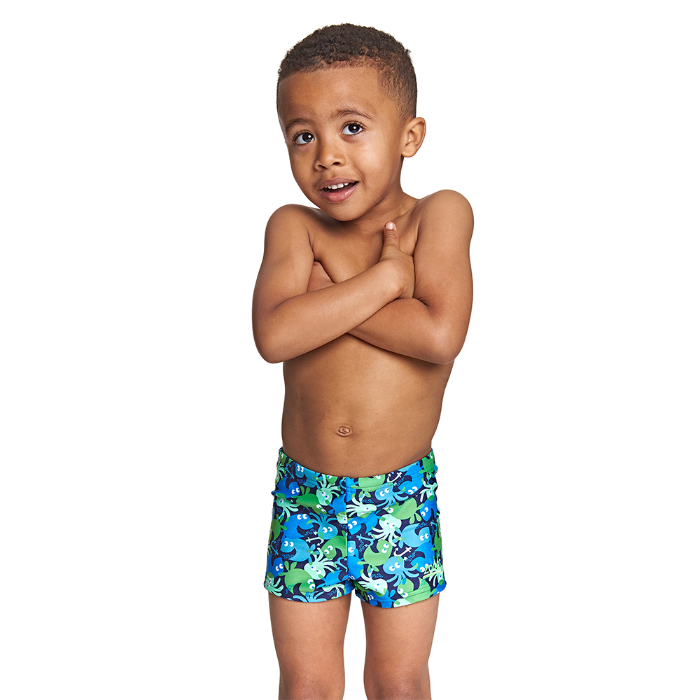 ZOGGS 幼童《歡樂魚派對》環保四角泳褲